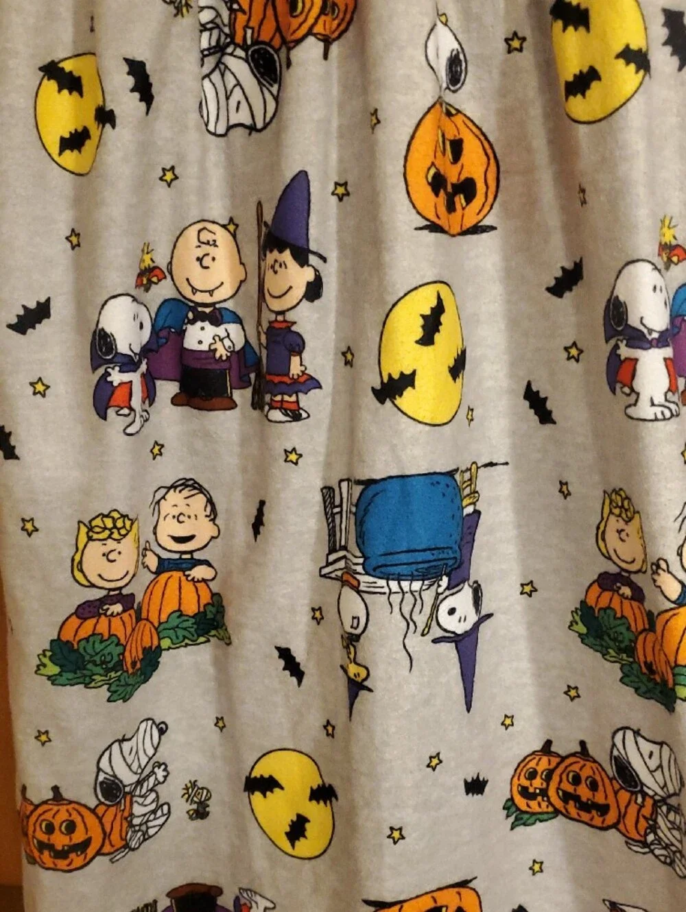 Peanuts Girls Halloween Nightgown - Gray, Orange & Yellow